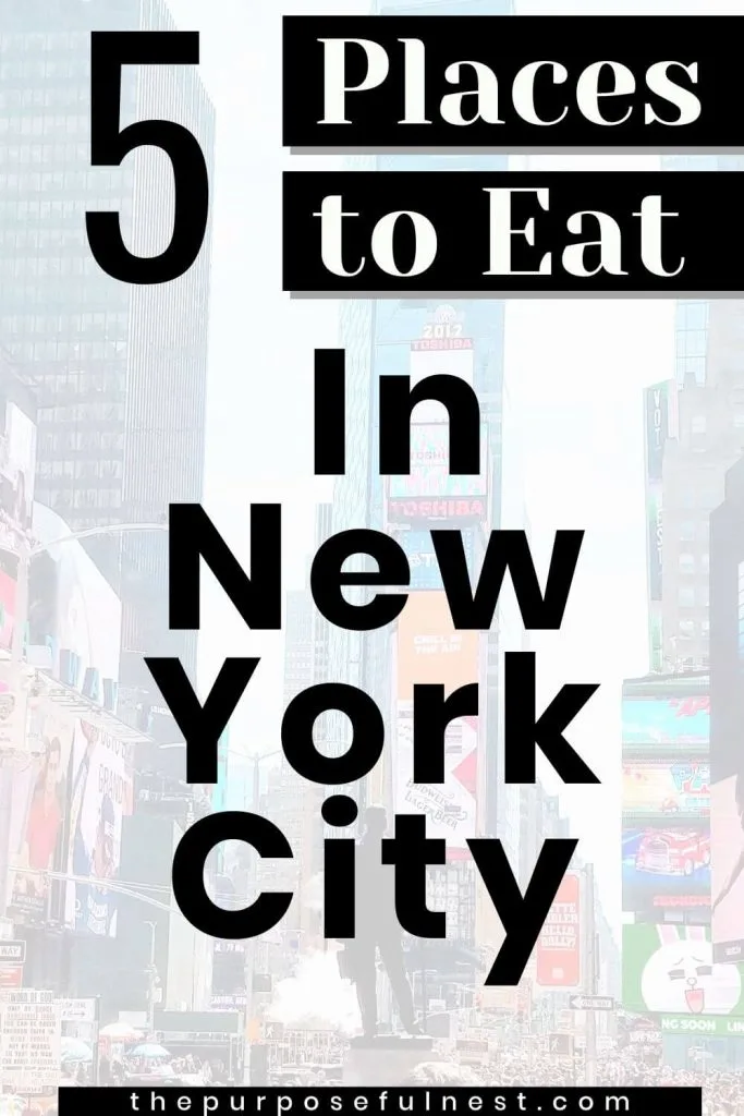 Places to eat in New York City  NYC