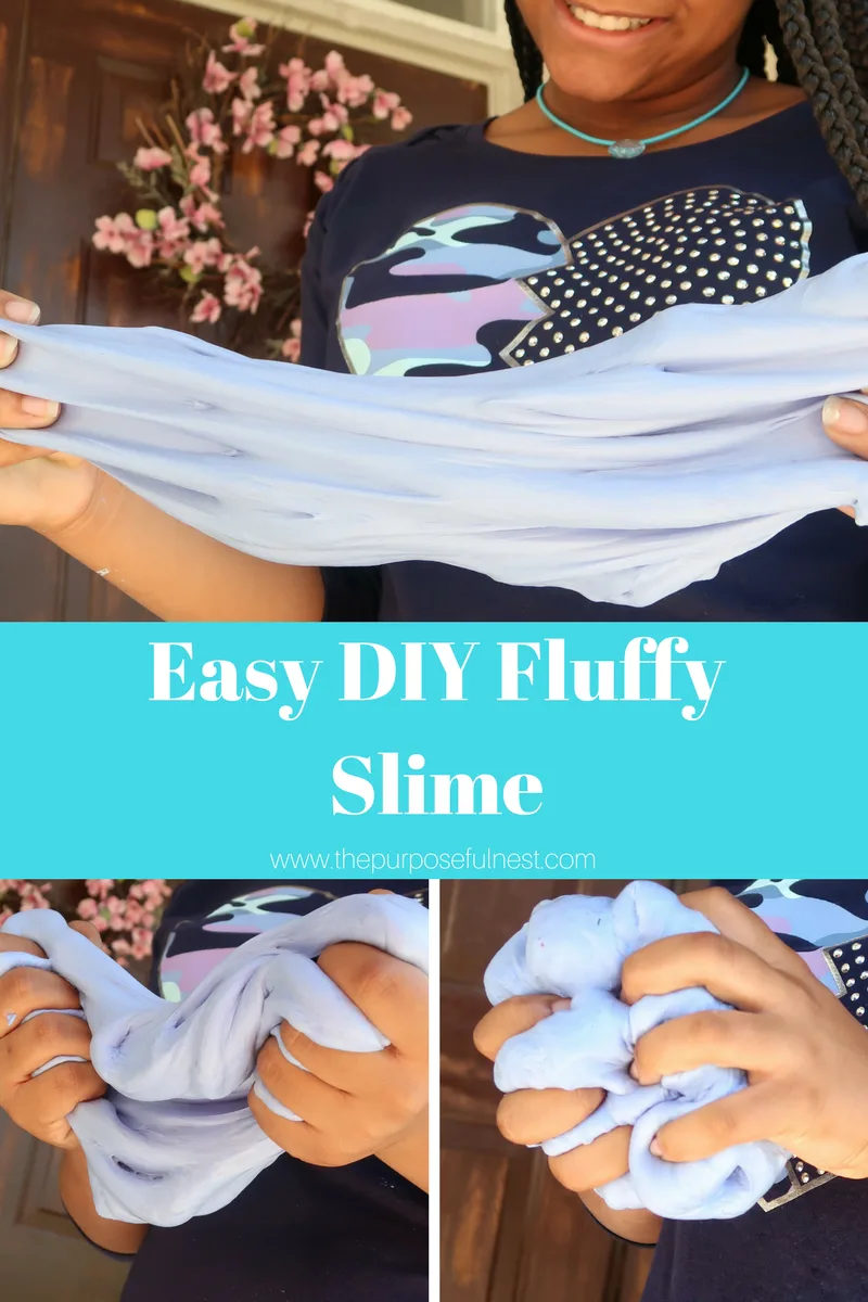 Learn how to make slime that doesn't stick with this easy DIY fluffy slime recipe. #slime #fluffyslime