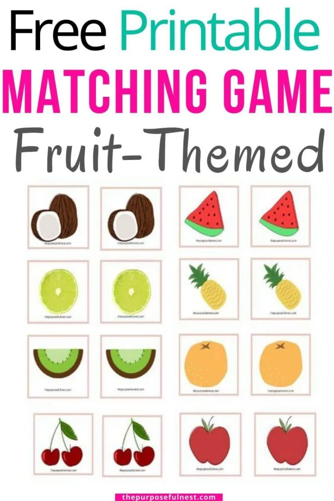 Fruit Matching Memory Game