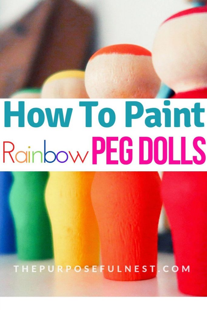 rainbow DIY peg dolls