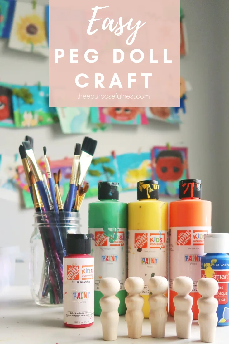 DIY Rainbow Peg Dolls - The Purposeful Nest