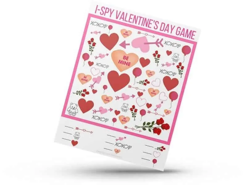 Free I-Spy Valentine's Day Printable