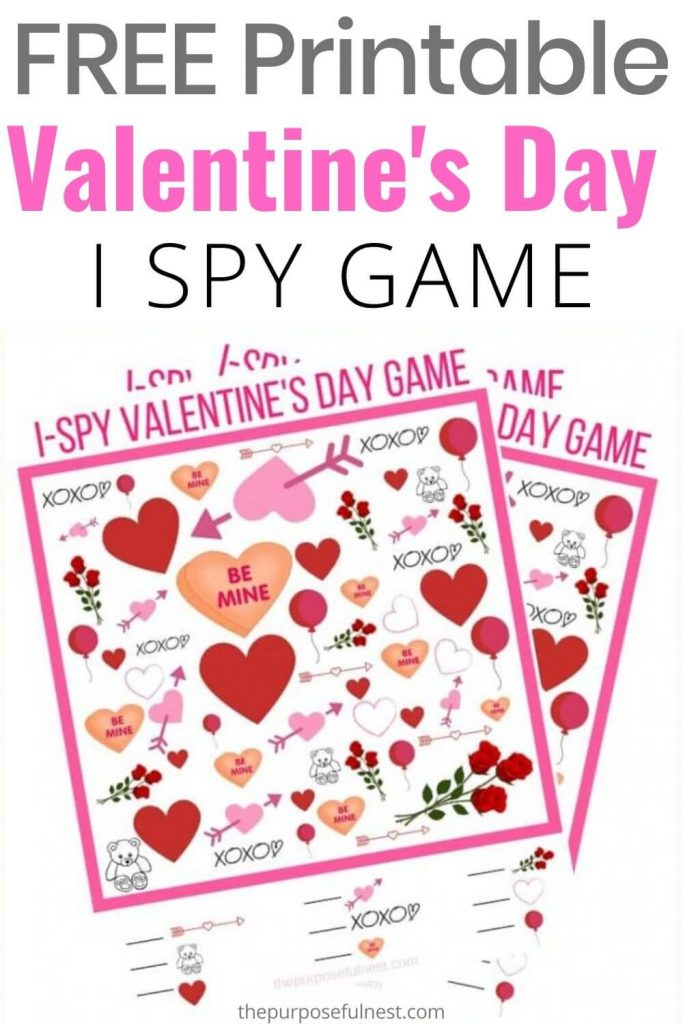 Valentine's Day Printable Spy Game
