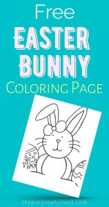 Easter Bunny Coloring Page for Preschool