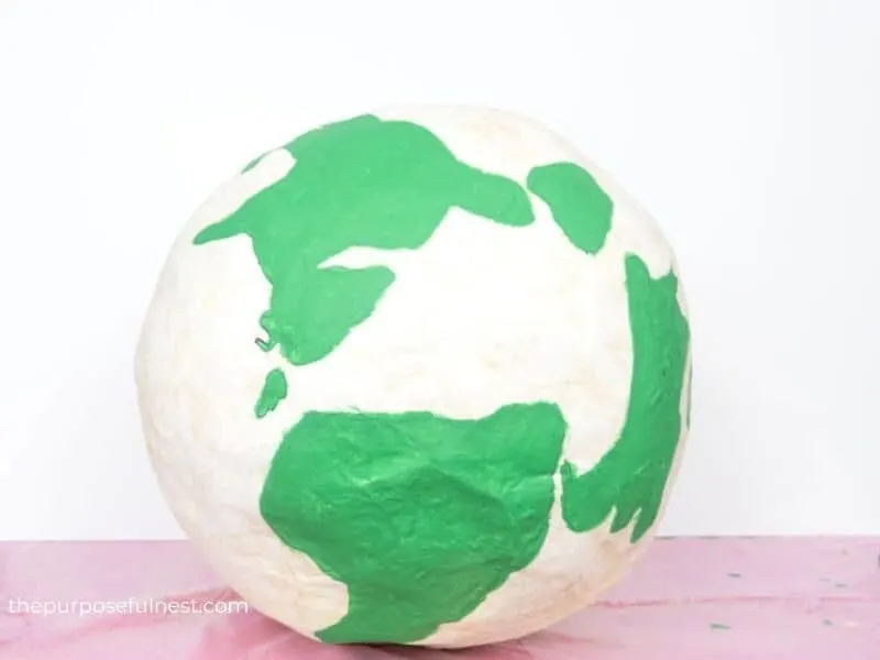 DIY Paper Mache Earth Globe 