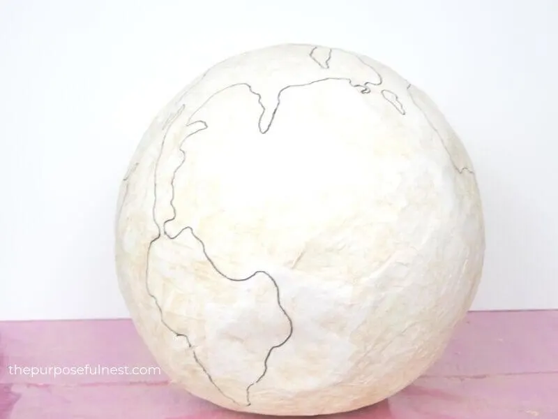 How to Make a Paper Mache Planet Earth - The Purposeful Nest