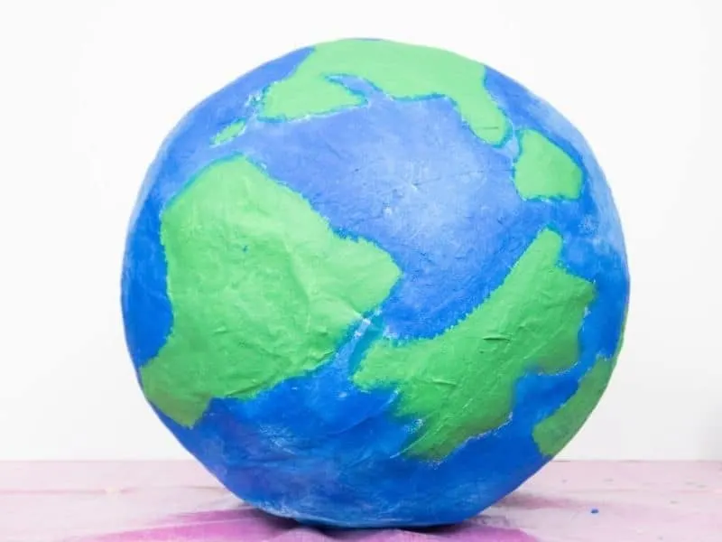 Paper Mache Planet Earth Globe