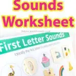Beginning Sound Worksheet for Pre K