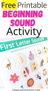 Beginning Sounds Worksheet for Preschool