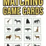 Safari Animals Matching Game Printable