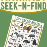 Safari Animals Seek N Find Printable