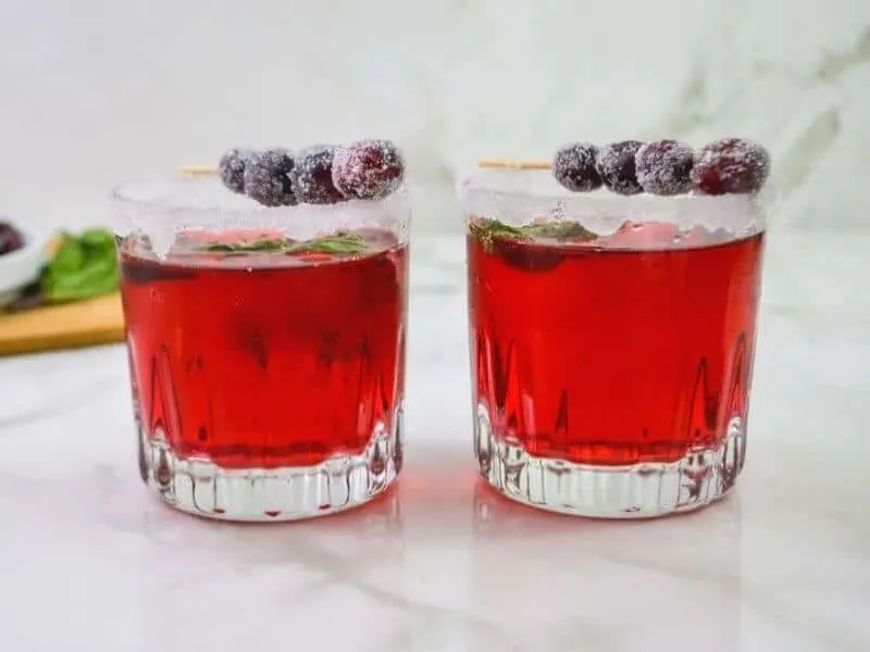 Simple Cranberry Holiday Mocktail