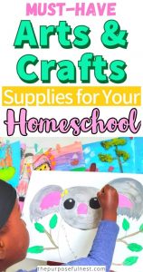 art and craft supplies for homeschool