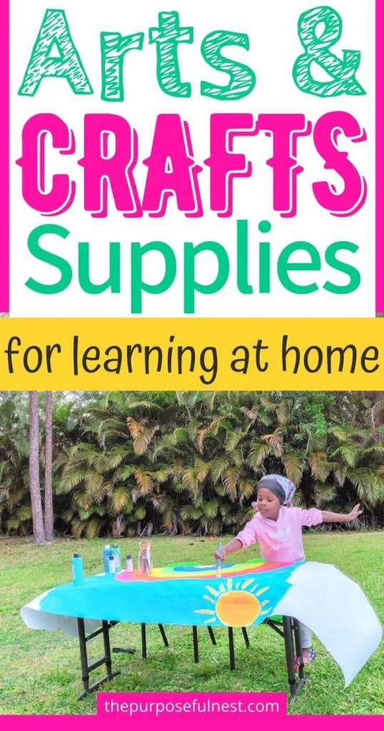 arts and crafts supplies for learning at home