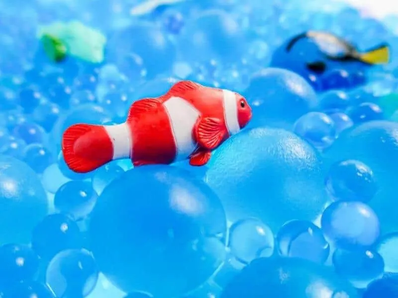 How to Make an Ocean Sensory Bin with Water Beads • One Lovely Life