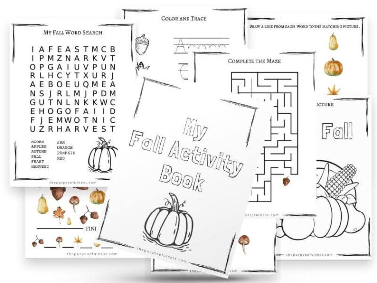 Free Fall Activity Book Printable - The Purposeful Nest
