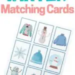 winter matching card game