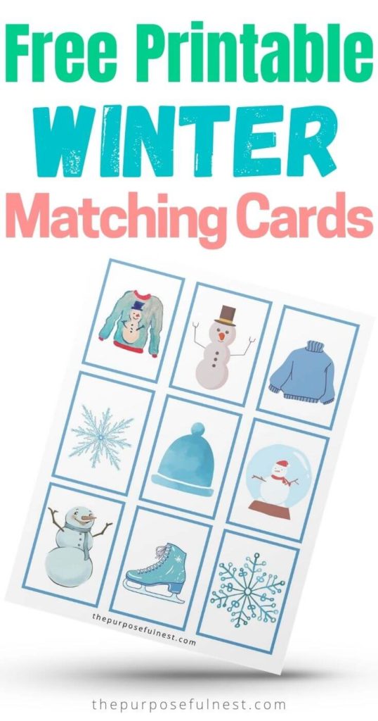 winter matching card game