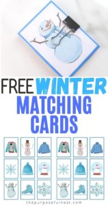 winter matching cards