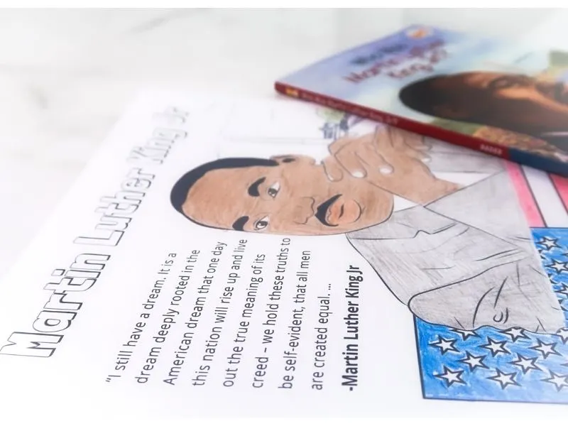 Martin Luther King Jr. Day-themed Coloring Pages • Beeloo Printable Crafts  and Activities for Kids