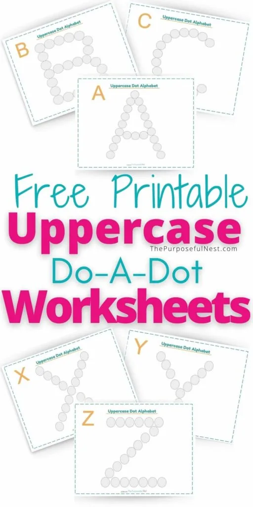 Free Dot Letters Worksheets