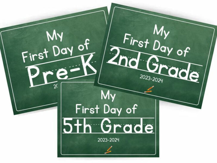 Free First Day of School Sign (2023-2024)