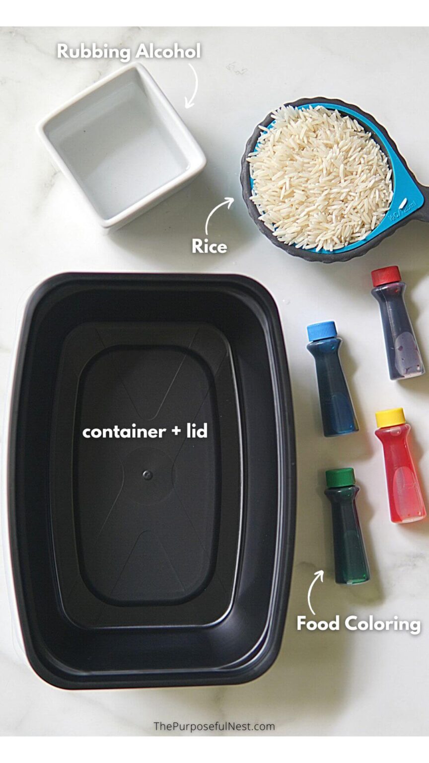 How to Make Colored Rice (Without Vinegar) For Sensory Play - The ...