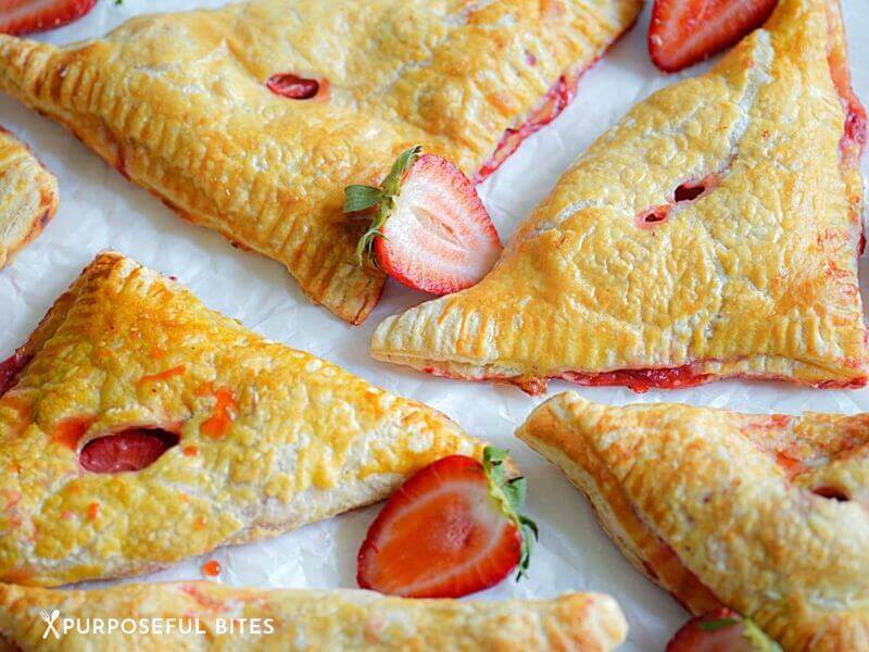 Puff Pastry Strawberry Turnovers
