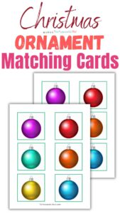 Christmas Ornament Matching Cards