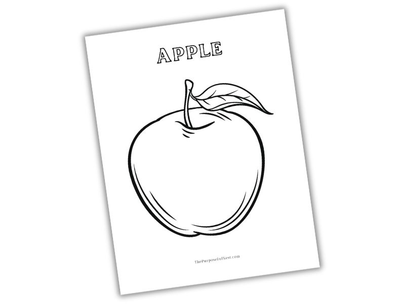 Fruit themed coloring page