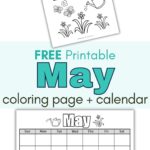May Calendar and Coloring Page - The Purposeful Nest