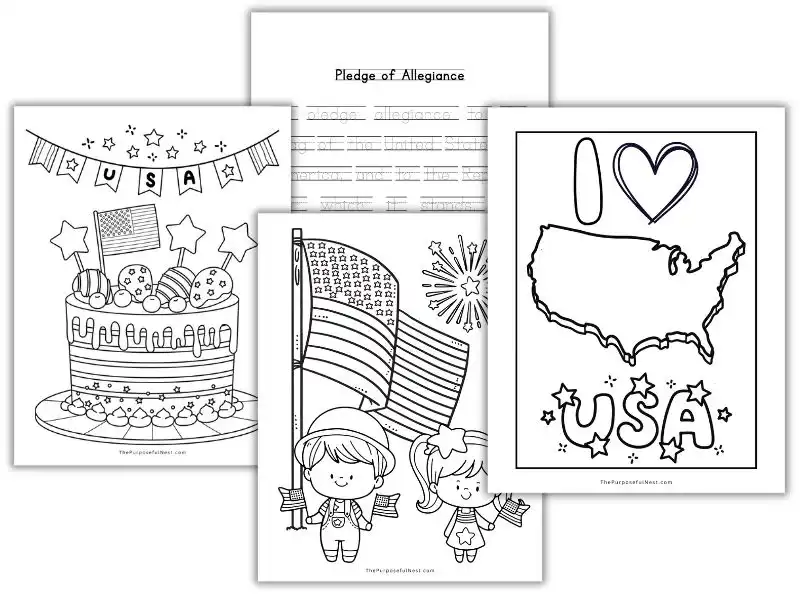 FREE Patriotic Activity Pages for Preschoolers (American Symbols)