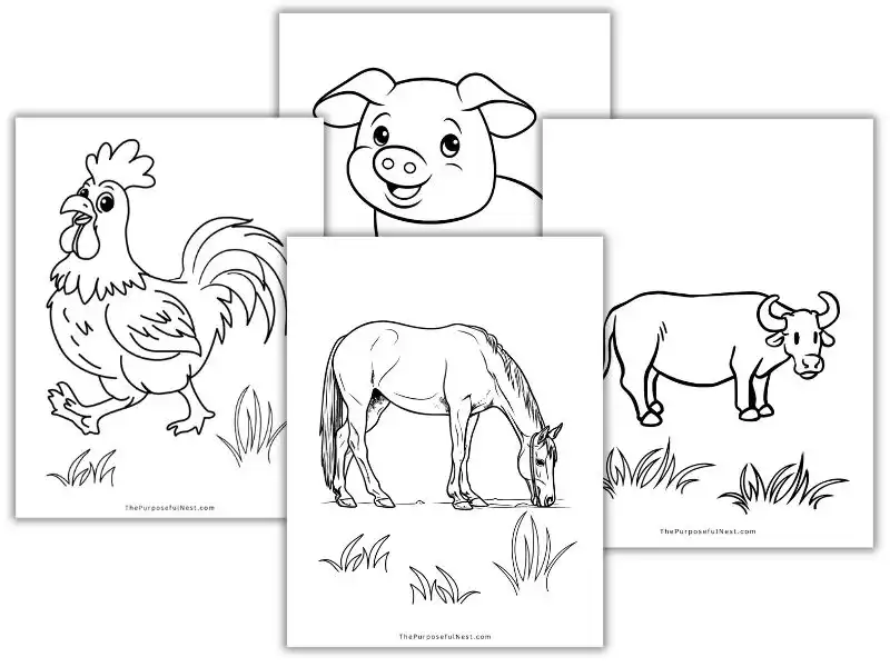 Free Printable Farm Animal Coloring Pages