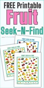 Fruit Seek-N-Find Activity Sheets