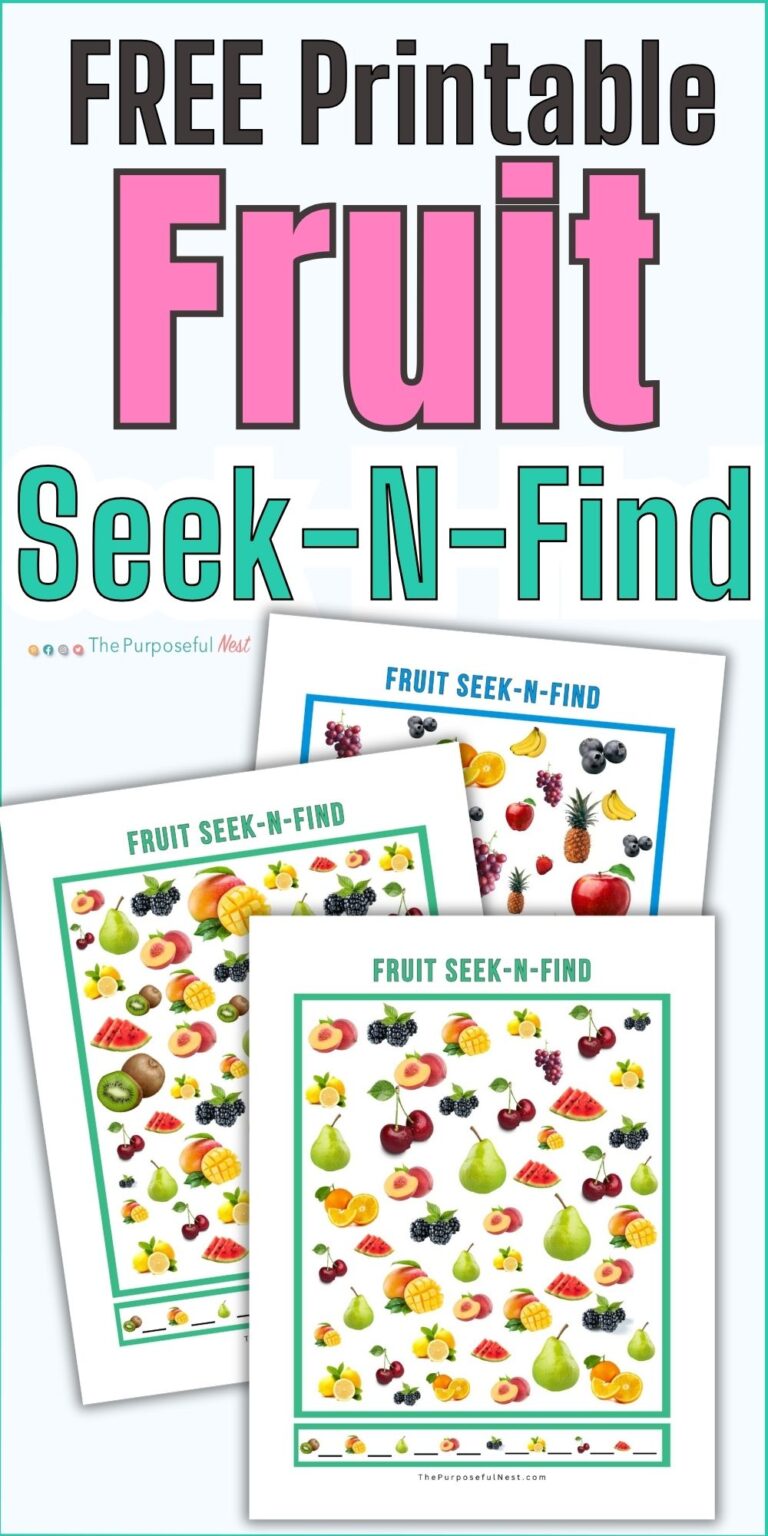 Free Printable Fruit Seek-and-Find (I Spy) Activity for Kids - The ...