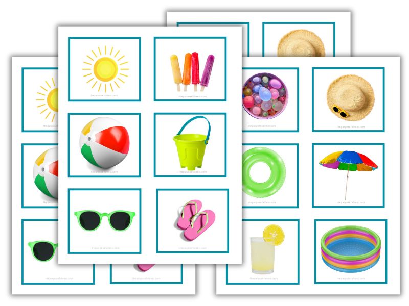 Free Summer Matching Cards
